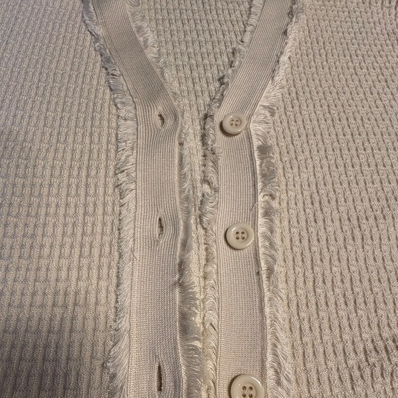 Cream Crop Cardigan, Size L, Adrianna Papell, NWOT - Picture 4 of 11